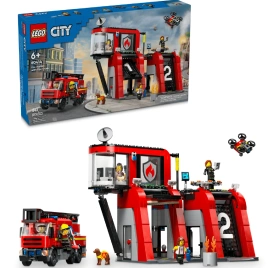 Конструктор LEGO City Fire Station with Fire Truck 60414