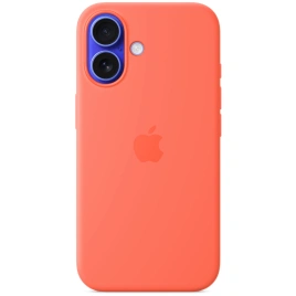 Чехол Apple Silicone Case with MagSafe для iPhone 16 Tangerine