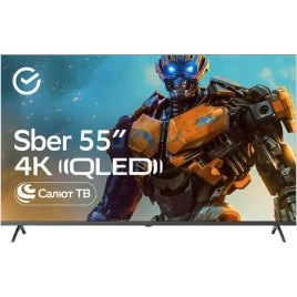 Телевизор Sber 55" QLED 4K UHD Салют ТВ (SDX-55UQ6000DGA)