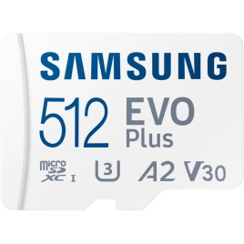 Карта памяти Samsung EVO Plus 512GB MicroSDXC Class 10/UHS-I U3 (MB-MC512SA)