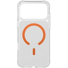 Чехол Uniq LifePro Xtreme Anti-FingerprintSlim Hybrid Case with MagClick для iPhone 17 Pro Max Frost Clear/Volt Orange