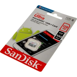 Карта памяти Sandisk Ultra 128GB MicroSDXC Class 10 UHS-1 (SDSQUNR-128G-GN6MN)