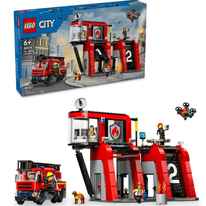 Конструктор LEGO City Fire Station with Fire Truck 60414 фото 1