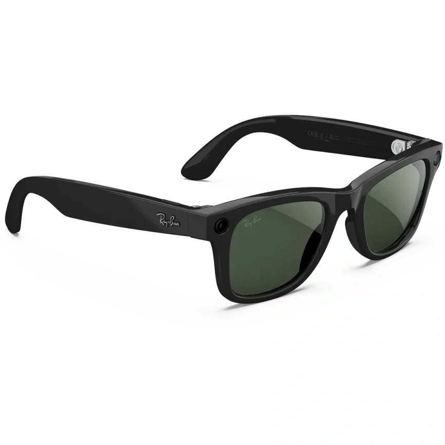 Умные очки Ray-Ban Wayfarer (Gen 2) Shiny Black M Clear to Graphite Green Transitions фото 5