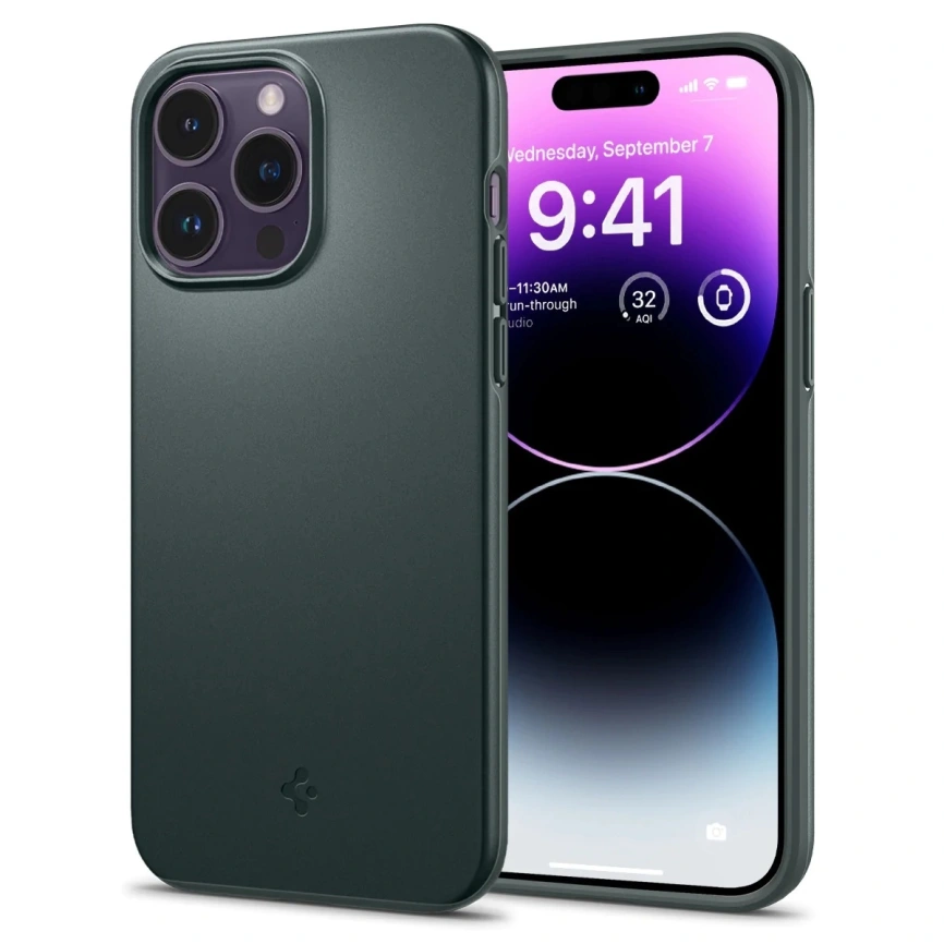 Чехол Spigen Thin Fit для iPhone 14 Pro (ACS04786) Abyss Green фото 1