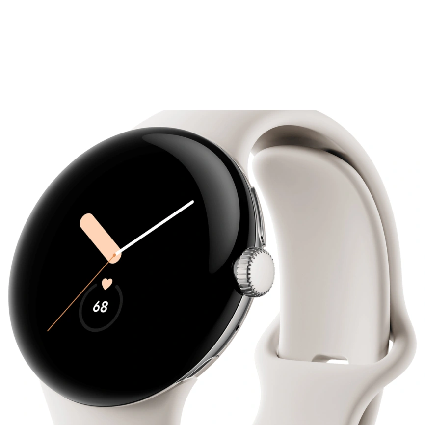 Смарт-часы Google Pixel Watch Polished Silver case/Chalk Active band фото 4
