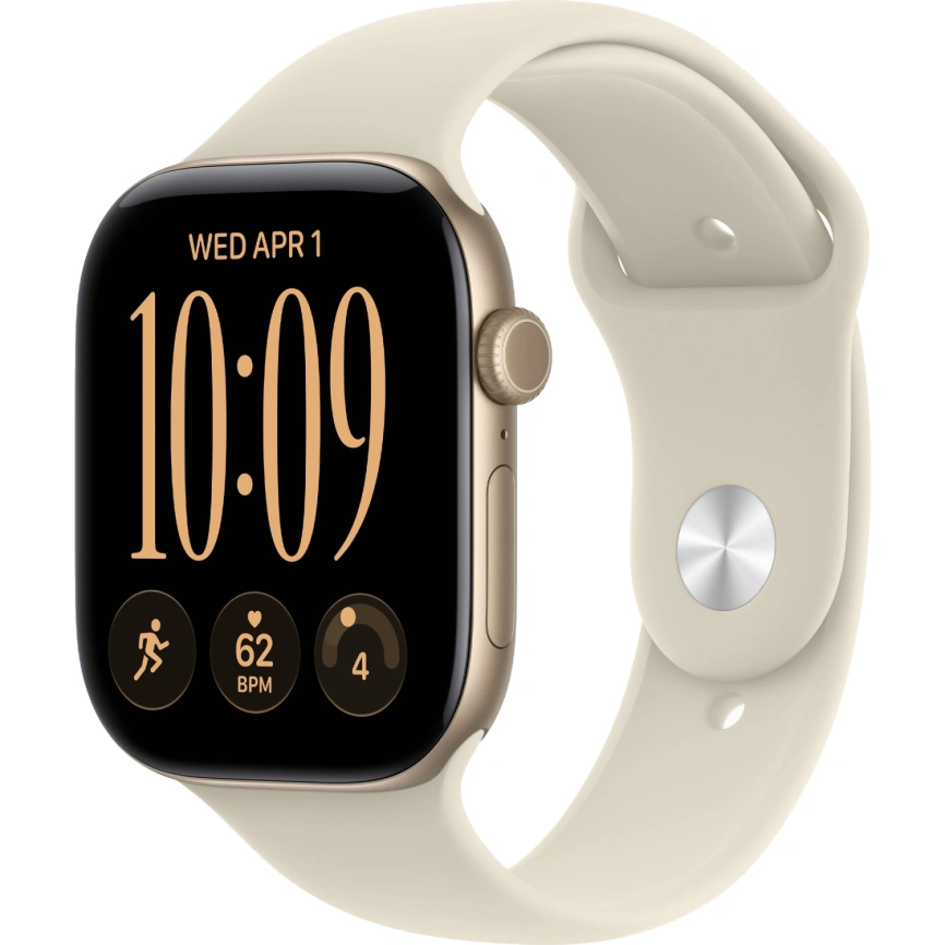 Смарт-часы Apple Watch Series 12 46mm Light Gold Aluminum Case with Sand Sport Band M/L фото 1