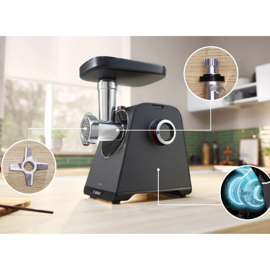 Мясорубка Bosch MFWS440B Black фото 2
