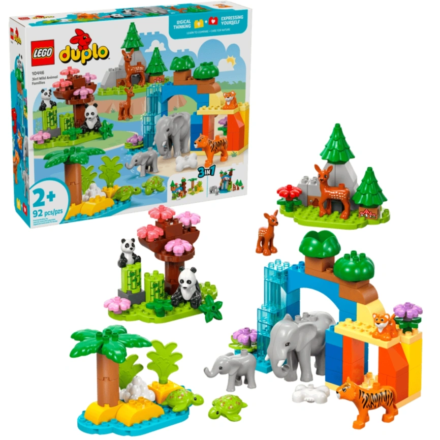 Конструктор LEGO Duplo Wild Animal Families 3in1 10446 фото 1