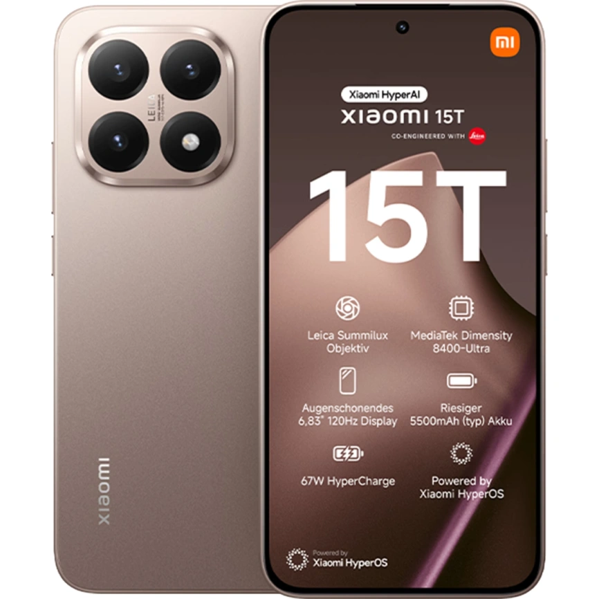 Смартфон Xiaomi 15T 12/256Gb Rose Gold Global Version фото 1