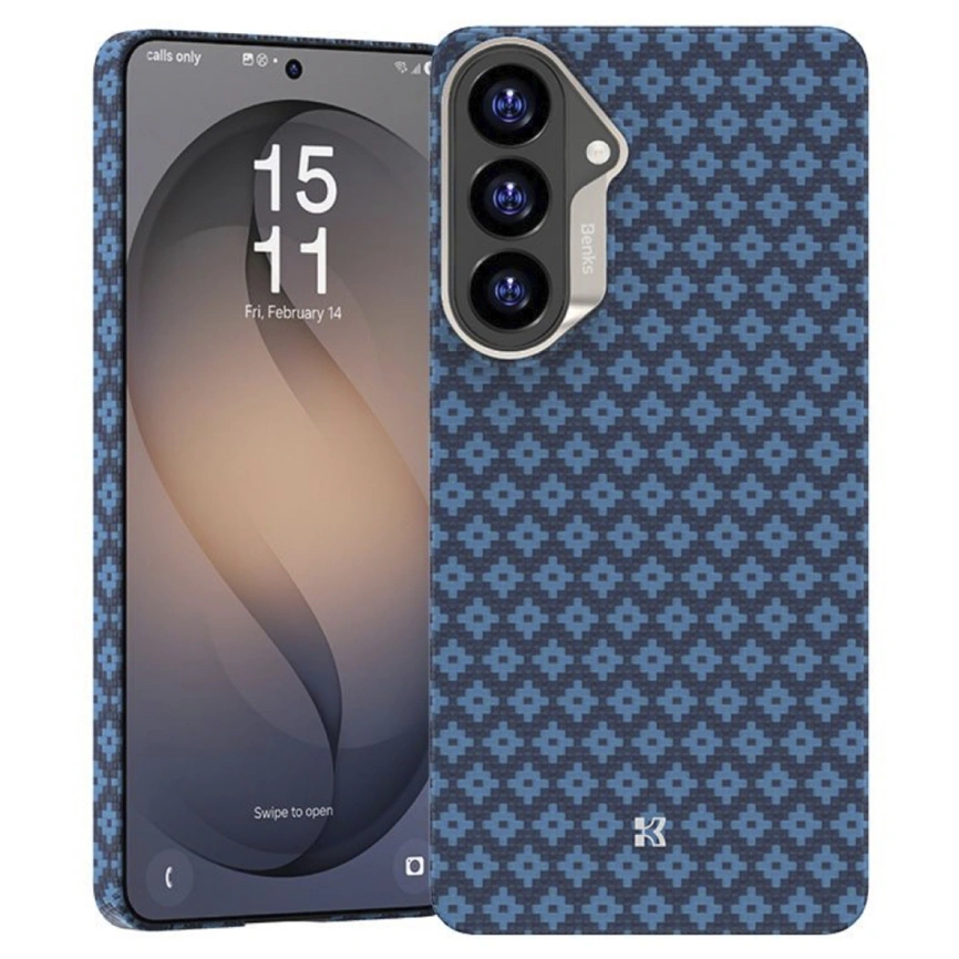 Чехол Benks ArmorGrid ArmorAir Kevlar для Samsung Galaxy S26 Plus Blue фото 1