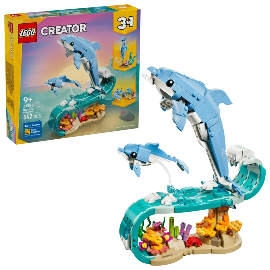 Конструктор LEGO Creator Beautiful Dolphins 3 in 1 31385 фото 2