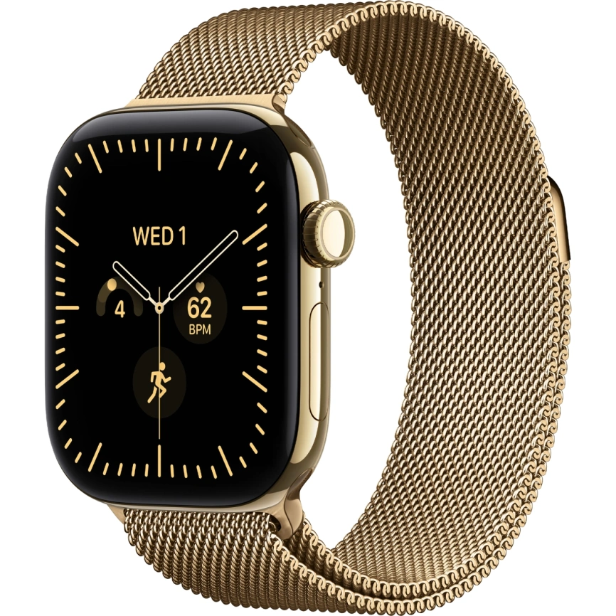 Смарт-часы Apple Watch Series 12 42mm Radiant Gold Titanium Case with Radiant Gold Milanese Loop фото 1