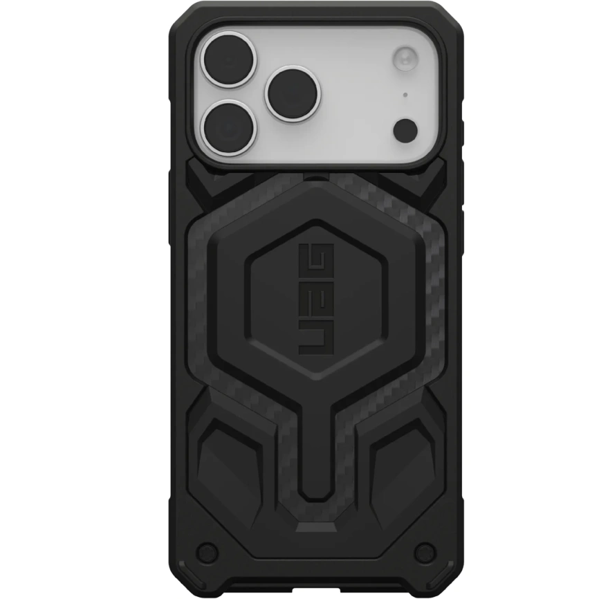 Чехол UAG MagSafe Monarch Pro для iPhone 17 Pro Carbon Fiber фото 1