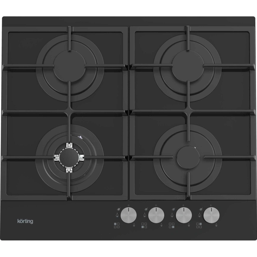 Газовая варочная панель Korting HGG 6722 CTN Black фото 1