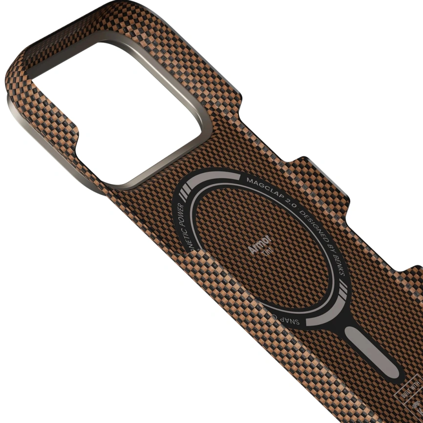Чехол Benks ArmorTint Case built with Kevlar для iPhone 17 Pro Gold фото 7