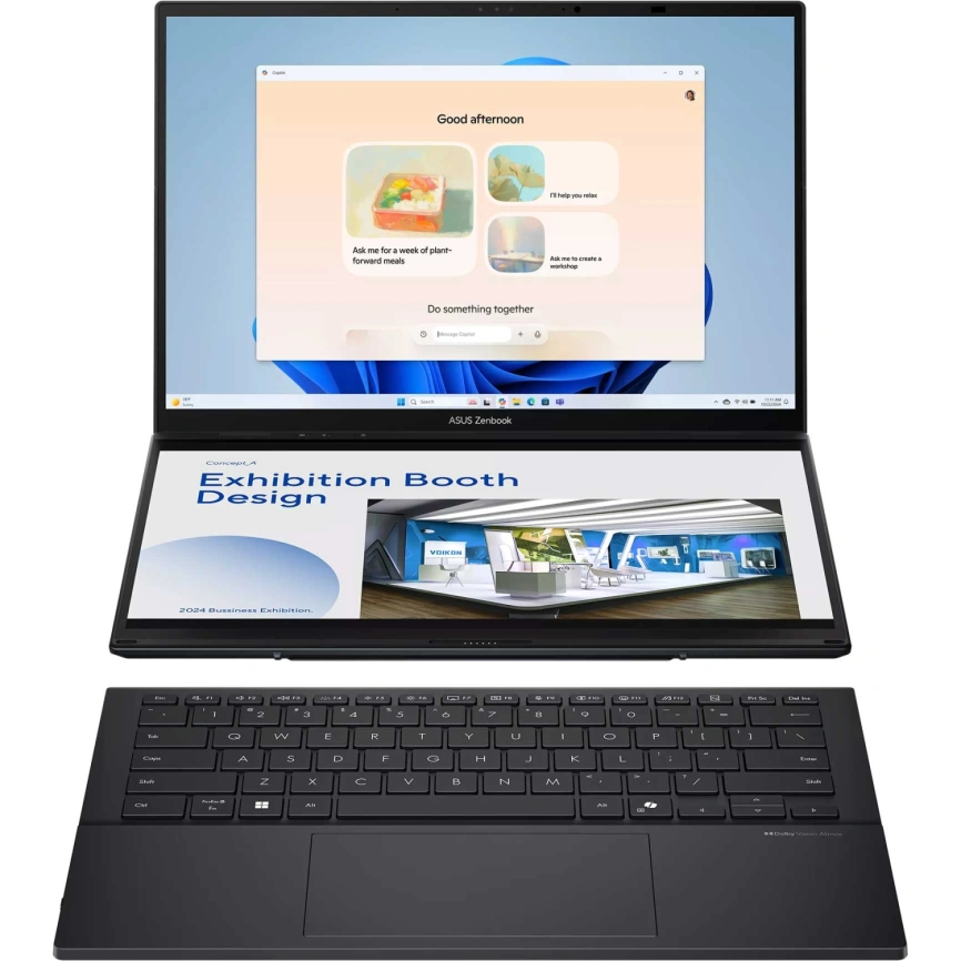 Ноутбук ASUS Zenbook Duo UX8406CA-QL345X 14 OLED/ i7-255H Ultra/32GB/1TB SSD (90NB14X1-M00M30) Inkwell Gray фото 5