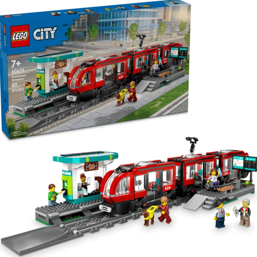 Конструктор LEGO City Downtown Streetcar and Station 60423 фото 3