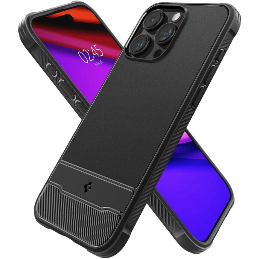 Чехол Spigen Rugged Armor Mag Magsafe для iPhone 15 Pro Max (ACS06561) Matte Black фото 3