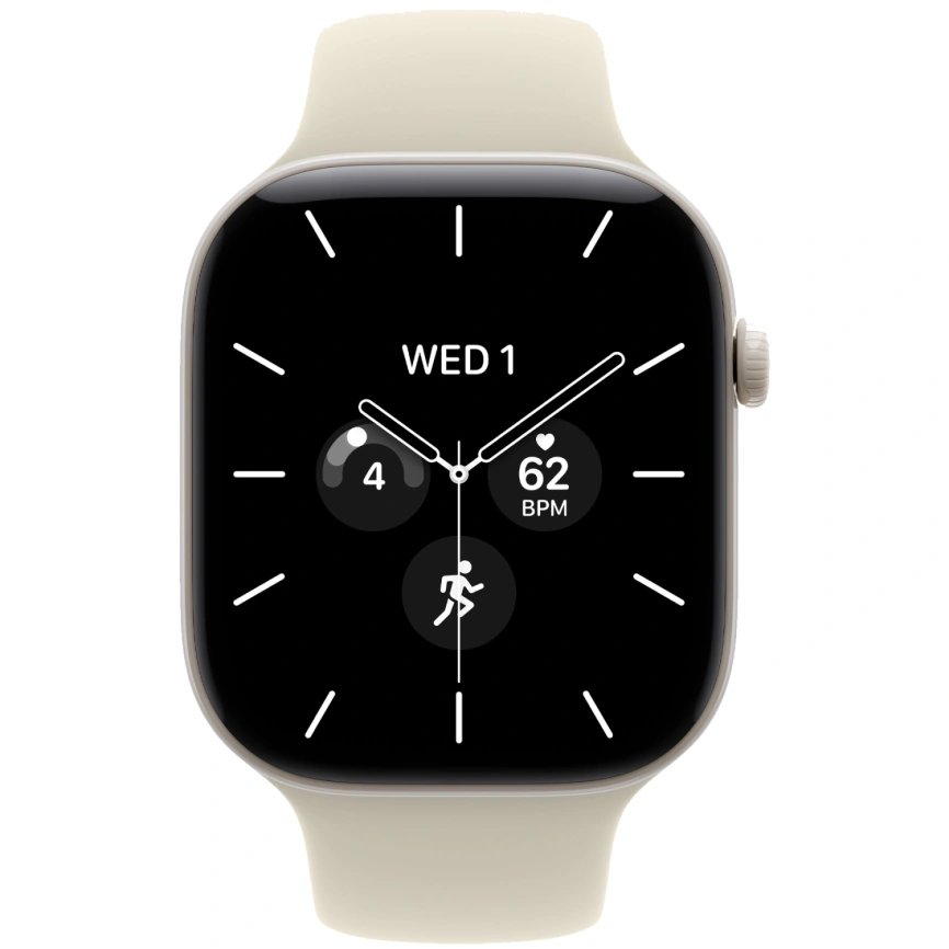 Смарт-часы Apple Watch Series 12 46mm Pearl White Ceramic Case with Sand Sport Band S/M фото 3