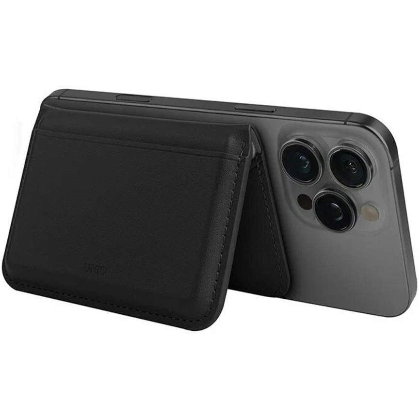 Картхолдер Uniq Lyden DS RFID-Blocking Magnetic Wallet Black/Flint Gray (LYDENDSMW-DBLKFGRY) фото 3