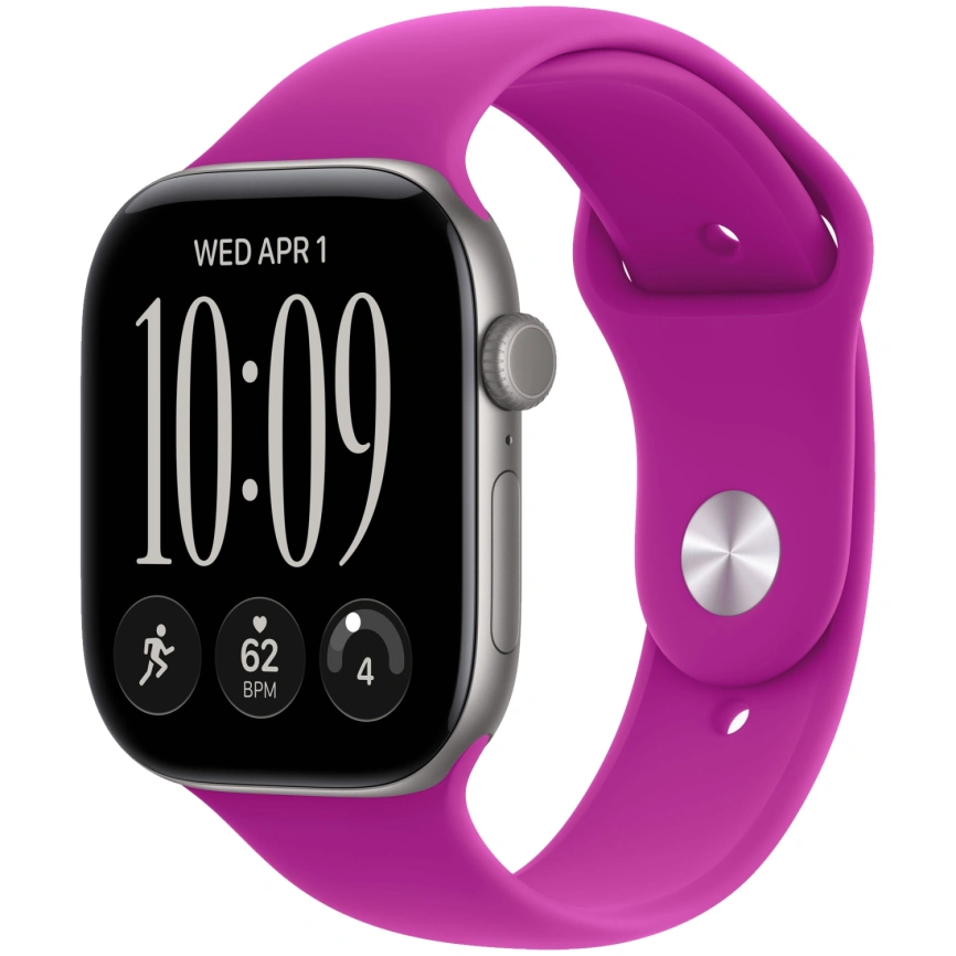 Смарт-часы Apple Watch Series 12 46mm Space Gray Aluminum Case with Magenta Sport Band S/M фото 1