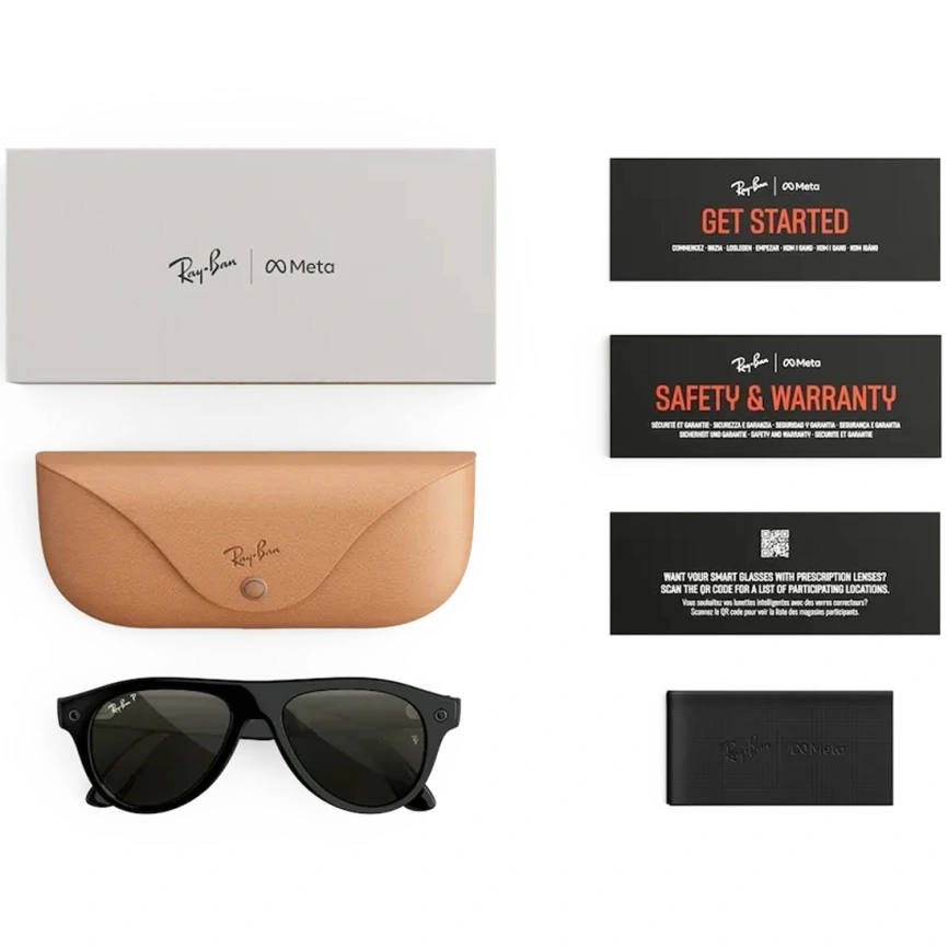 Умные очки Ray-Ban Aviator (Gen 3) Shiny Black Standard Green фото 5