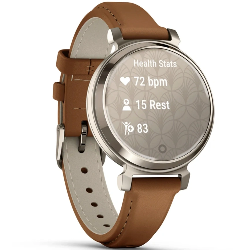 Смарт-часы Garmin Lily 2 Classic (010-02839-02) Cream Gold Tan Leather Band фото 3