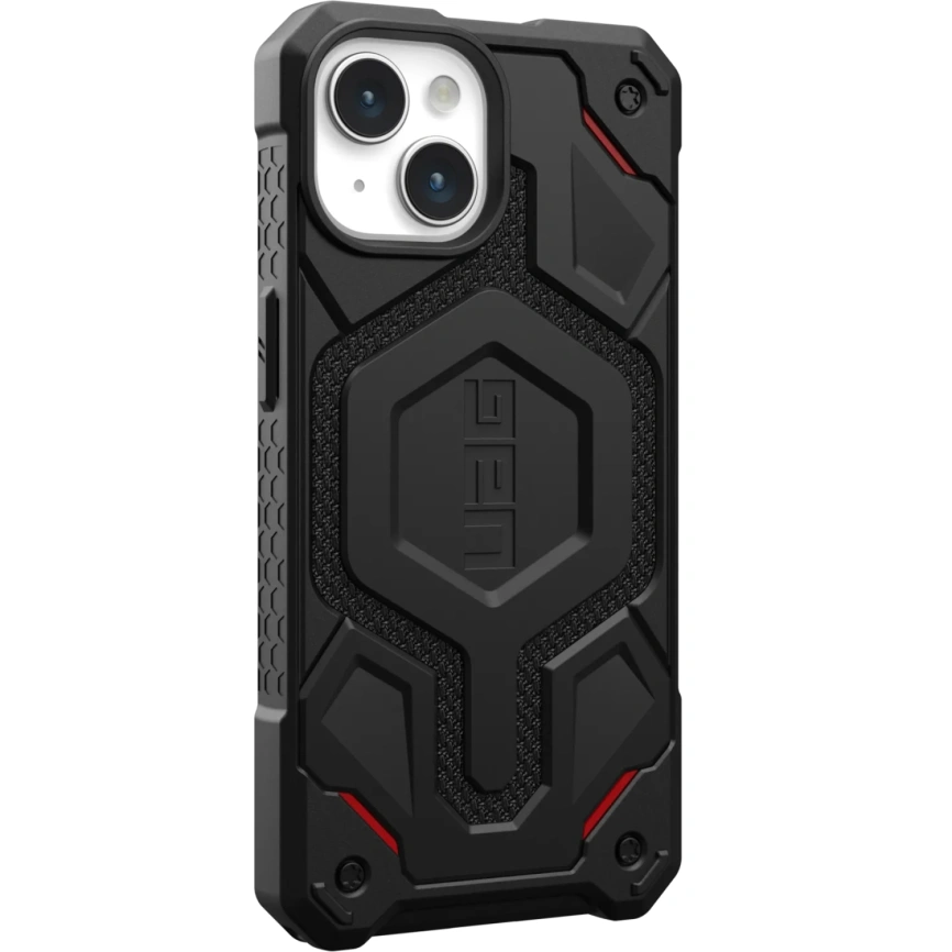 Чехол UAG Monarch Pro with MagSafe для iPhone 15 Kevlar Black (114219113940) фото 7