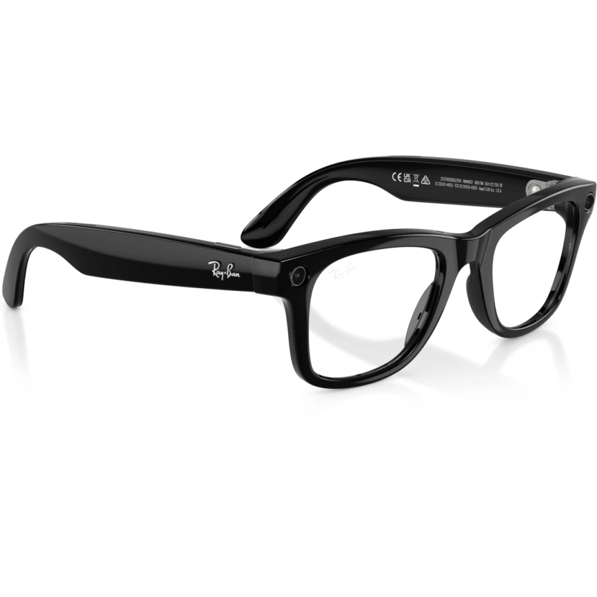 Умные очки Ray-Ban Wayfarer (Gen 2) Shiny Black/Transitions (RW4012) M Graphite Green фото 4