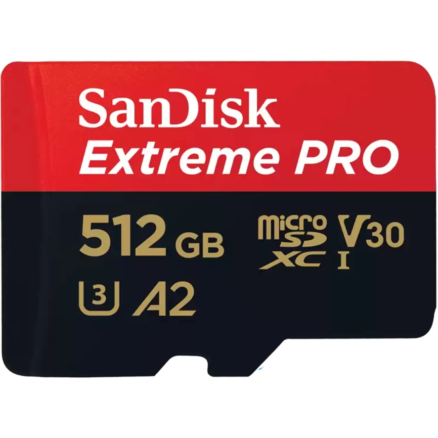 Карта памяти Sandisk Extreme Pro 512GB MicroSDXC Class 10 UHS-1 U3 V30 (SDSQXCD-512G-GN6MA) фото 1