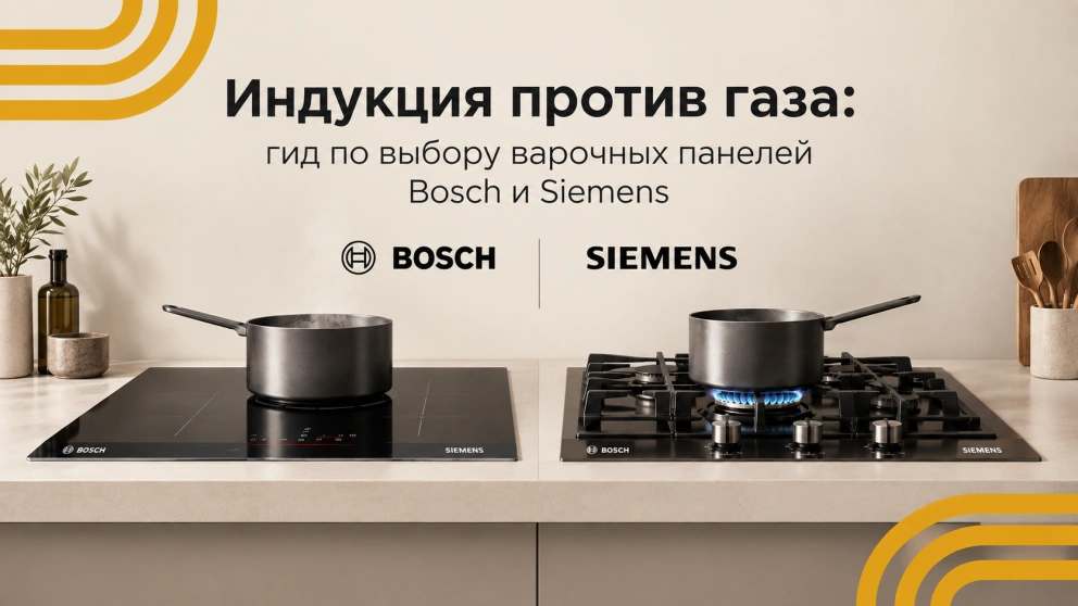 Индукция против газа: гид по выбору варочных панелей Bosch и Siemens